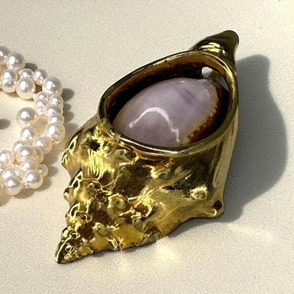 Vintage Swoboda Sea Shell Pendant Rare Piece - Picture 12 of 12